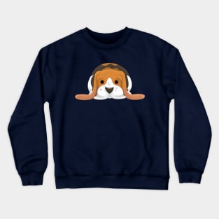 Cartoon Basset Hound Crewneck Sweatshirt